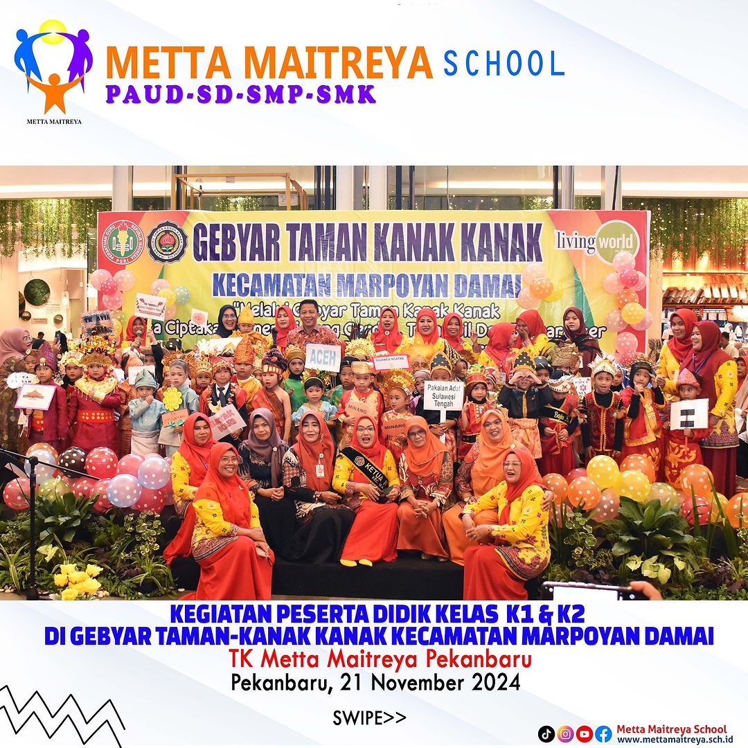 Kegiatan Peserta Didik Kelas K1 & K2 di Gebyar Taman Kanak-Kanak Kecamatan Marpoyan Damai | TK Metta Maitreya